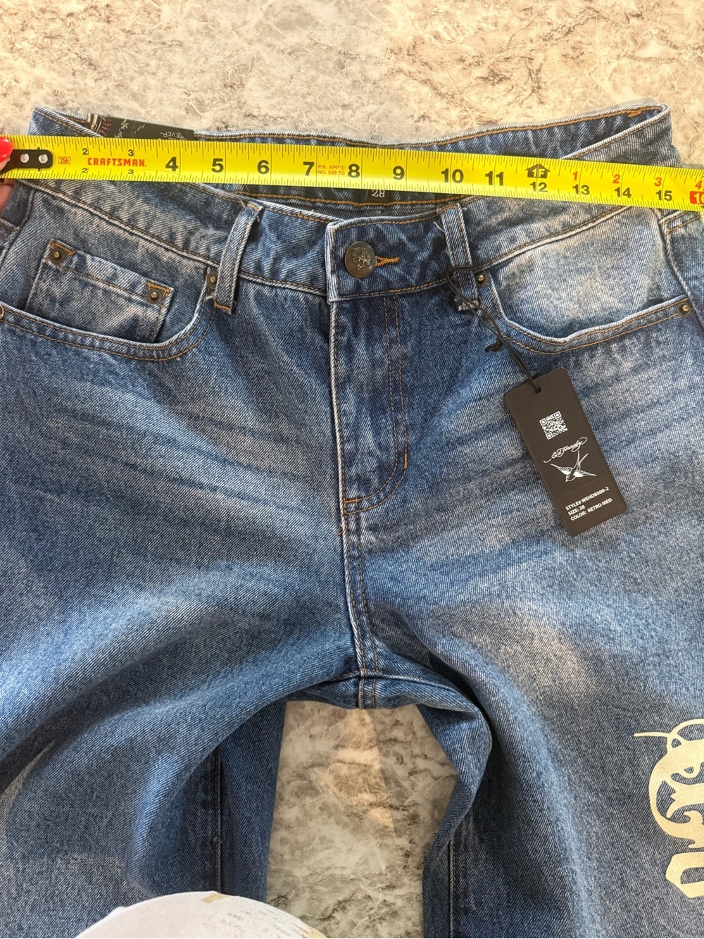 Ed Hardy Dark Blue Relaxed women’s Jeans - Picture 15 of 15